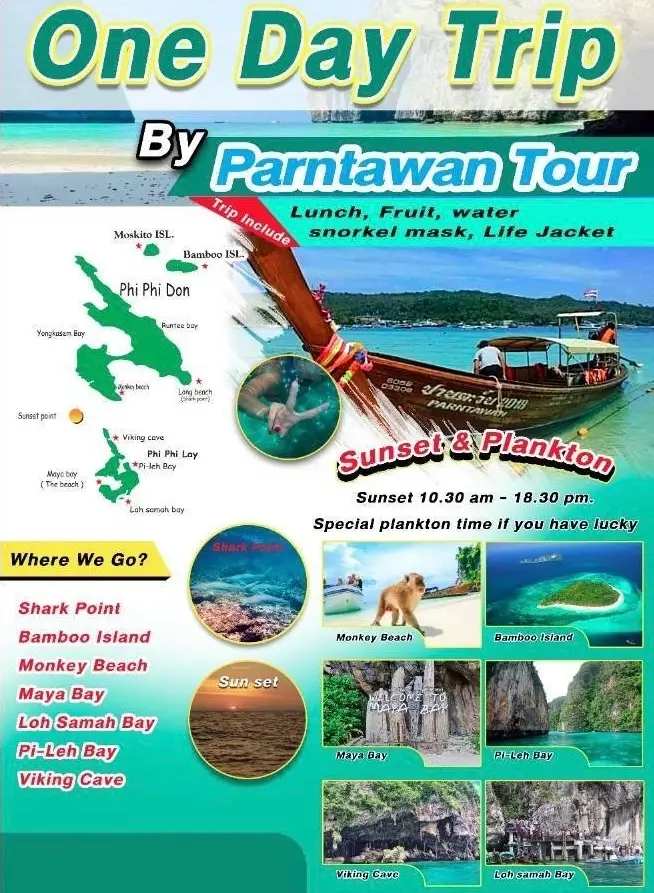 1 Tag Phi Phi, Bamboo Island mit dem lokalen Langboot Bild 2
