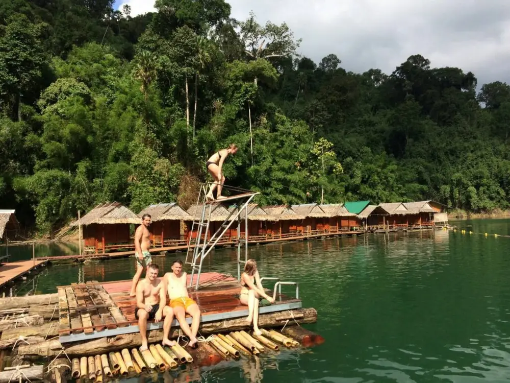 Cheow Lan Lake Scenic Longtail Boat Tour Khao Sam Kloe & Floating Raft House Experience image 3