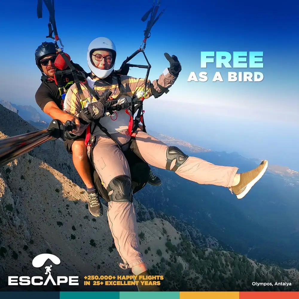 Kemer Tandem Paragliding from 2,365m Tahtali Mountain with Escape Adventures image 3