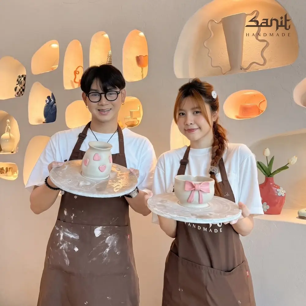 Bangkok Ceramic Hand-Building and Painting Experience at Sanit Handmade image 2