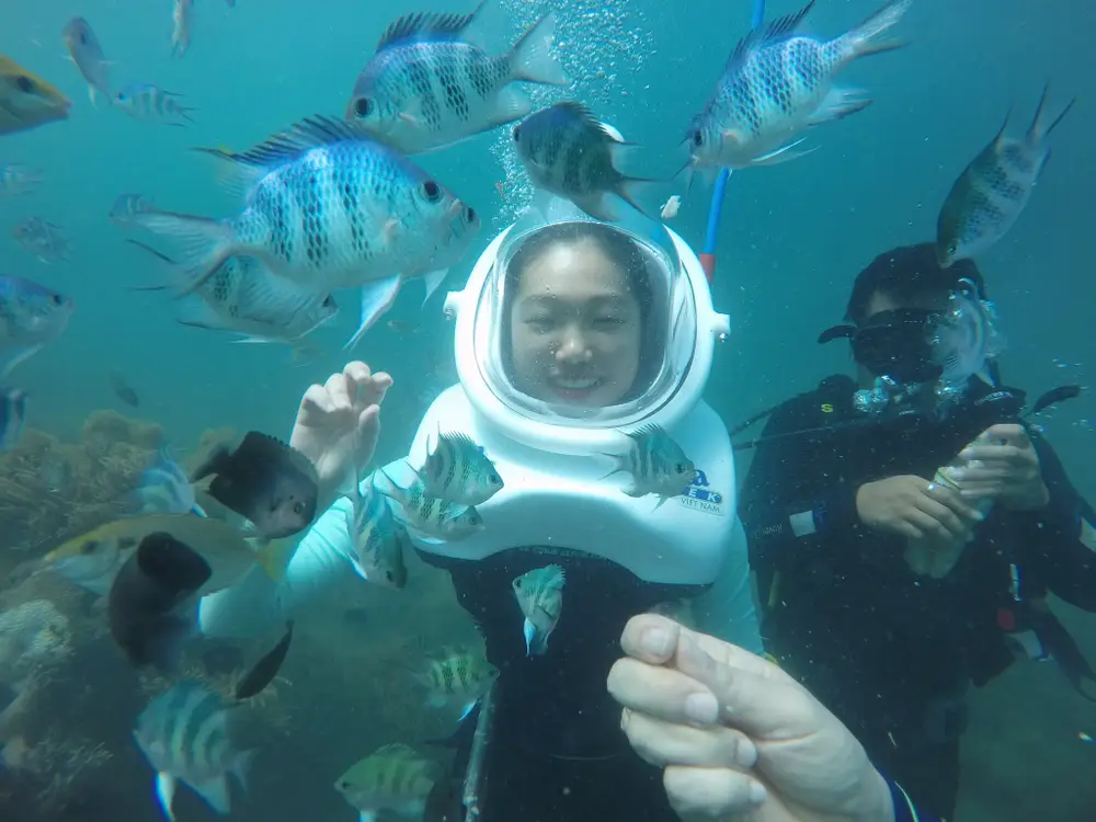 Cham Island Sea Trek Tour with Underwater Walking and Snorkeling image 1